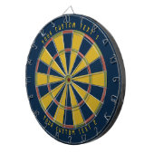 Gepersonaliseerde Mustard Green Red & Blue Dartbord (Voorkant Rechts)