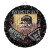 Gepersonaliseerde muziek DJ Dartboard Dartbord (Voorkant)
