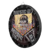 Gepersonaliseerde muziek DJ Dartboard Dartbord (Voorkant Rechts)