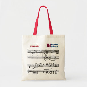 Gepersonaliseerde muziek geïnspireerd tote bag