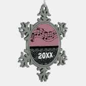 Gepersonaliseerde muziek Gift Band Choir Tin Sneeuwvlok Ornament (Links)