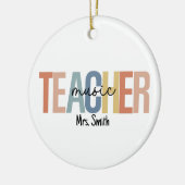 Gepersonaliseerde muziek leraar kerst keramisch ornament (Links)