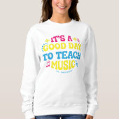 Gepersonaliseerde muziek Leraar White Sweatshirt (Voorkant)