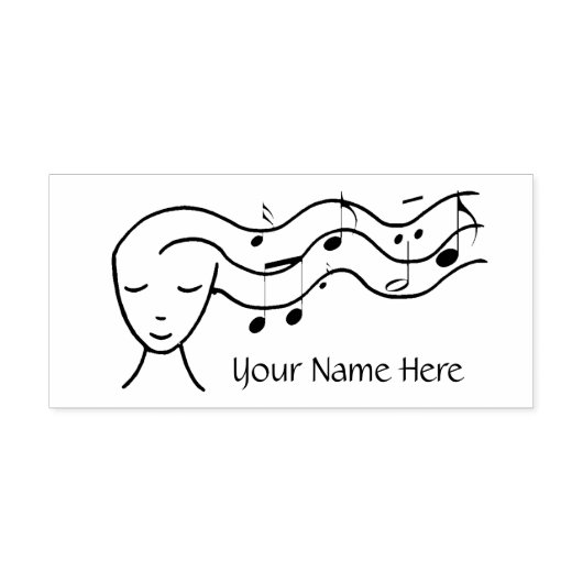 Gepersonaliseerde muziek logo  zelfinktende stempel (Design)