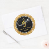 Gepersonaliseerde muziek Stickers voor gunsten, en (Envelop)