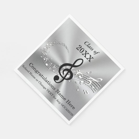 Gepersonaliseerde muziek thema Afstudeerfeest serv Servet (Hoek)