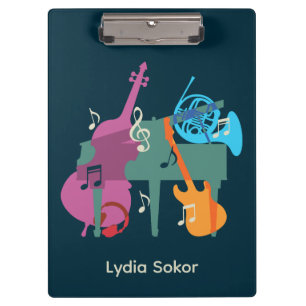 Gepersonaliseerde muziek-thema klembord