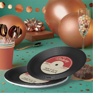 Gepersonaliseerde muziek Theme Party Decor Papieren Bordje