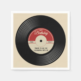 Gepersonaliseerde muziek Theme Party Decor Servet
