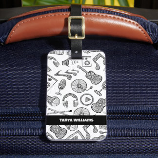 Gepersonaliseerde muziekinstrumenten Muziek Access Bagagelabel