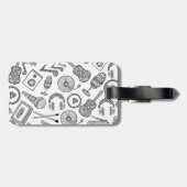 Gepersonaliseerde muziekinstrumenten Muziek Access Bagagelabel (Achterkant horizontaal)