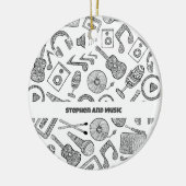 Gepersonaliseerde muziekinstrumenten Muziek Access Keramisch Ornament (Links)