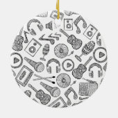 Gepersonaliseerde muziekinstrumenten Muziek Access Keramisch Ornament (Achterkant)