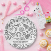 Gepersonaliseerde muziekinstrumenten Muziek Access Papieren Bordje (Feest)