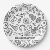 Gepersonaliseerde muziekinstrumenten Muziek Access Papieren Bordje (Voorkant)