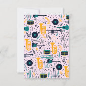 Gepersonaliseerde muziekinstrumenten Notecads Bedankkaart (Achterkant)