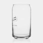 Gepersonaliseerde muziekleraar Muzikale noten Blikvorm Glas (Links)