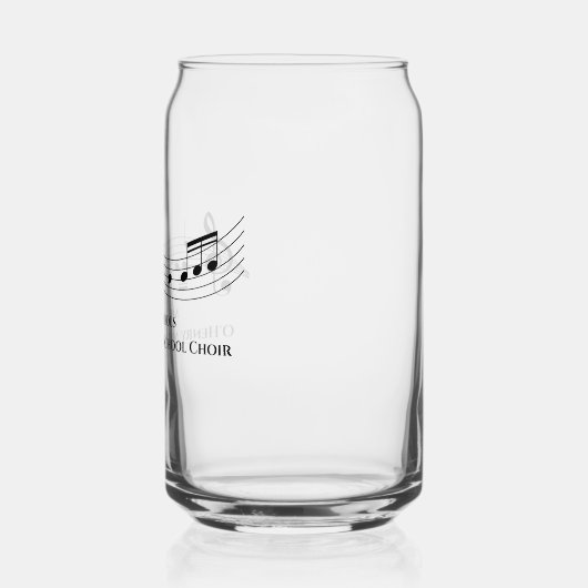 Gepersonaliseerde muziekleraar Muzikale noten Blikvorm Glas (Links)