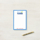 Gepersonaliseerde muziekleraar post-it® notes (Op bureau)