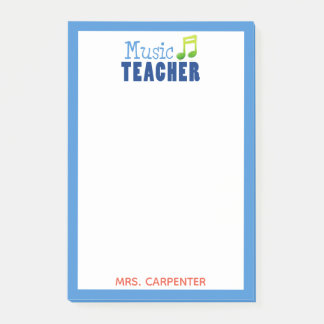 Gepersonaliseerde muziekleraar post-it® notes