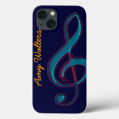 gepersonaliseerde muzieknoot / kleef Case-Mate iPhone case (Achterkant)