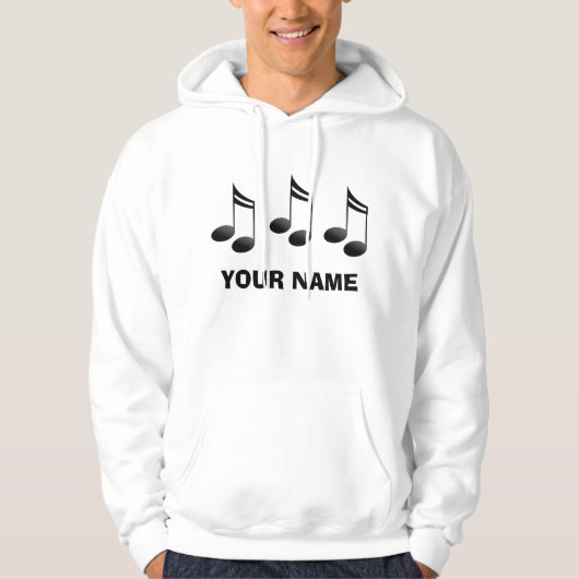 Gepersonaliseerde Muzieknoten Hoodie (Voorkant)