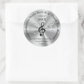 Gepersonaliseerde Muzieknoten Stickers voor Afstud (Tas)