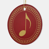 Gepersonaliseerde muzieknotitie kerstversiecadeau keramisch ornament (Links)