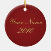 Gepersonaliseerde muzieknotitie kerstversiecadeau keramisch ornament (Achterkant)