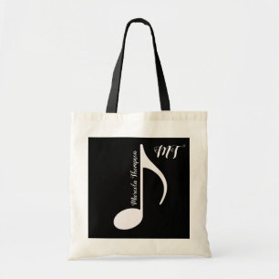 gepersonaliseerde muzieknotitie tote bag