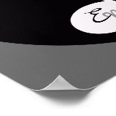 gepersonaliseerde muzieknotitie zwart idee poster (Hoek)