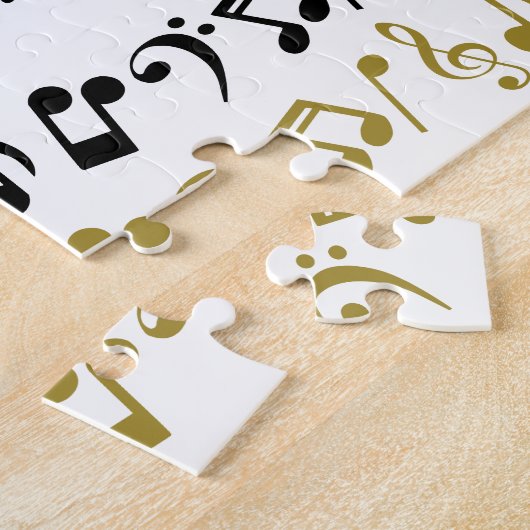 Gepersonaliseerde muziekpuzzle legpuzzel (Zijkant)