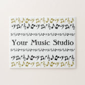 Gepersonaliseerde muziekpuzzle legpuzzel (Horizontaal)