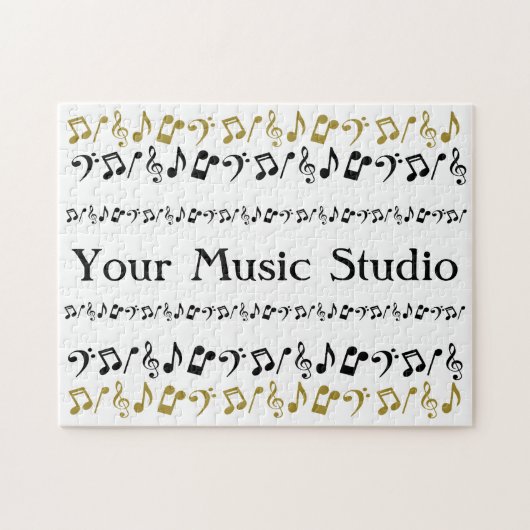 Gepersonaliseerde muziekpuzzle legpuzzel (Horizontaal)