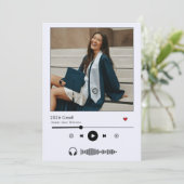 Gepersonaliseerde Muziekspeler Klasse van 2025 afs Kaart (Staand voorkant)