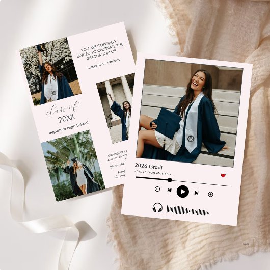 Gepersonaliseerde Muziekspeler Klasse van 2025 afs Kaart