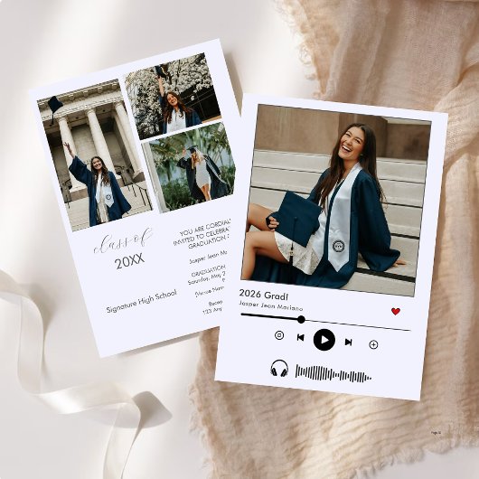 Gepersonaliseerde Muziekspeler Klasse van 2025 afs Kaart