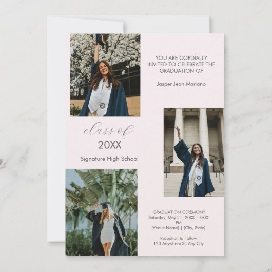 Gepersonaliseerde Muziekspeler Klasse van 2025 afs Kaart (Achterkant)