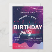 Gepersonaliseerde muziekverjaardag kaart (Voorkant)