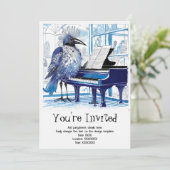 Gepersonaliseerde muzikale soiree uitnodiging (Staand voorkant)