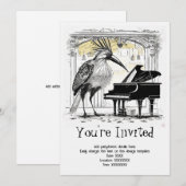 Gepersonaliseerde muzikale soiree uitnodiging (Voorkant / Achterkant)