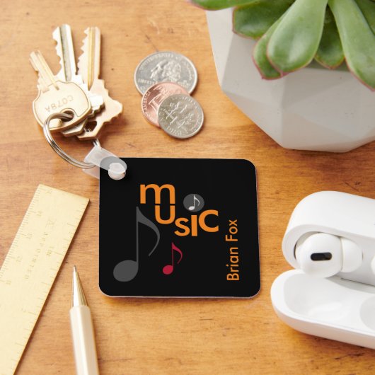 Gepersonaliseerde muzikant sleutelhanger (Bureau)