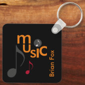 Gepersonaliseerde muzikant sleutelhanger (Achterkant)