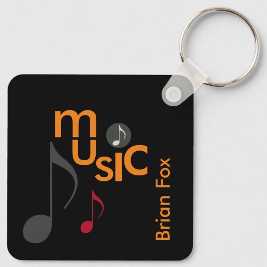 Gepersonaliseerde muzikant sleutelhanger (Achterkant)