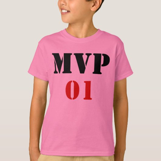 Gepersonaliseerde MVP T-Shirt w/name op rug (Voorkant)