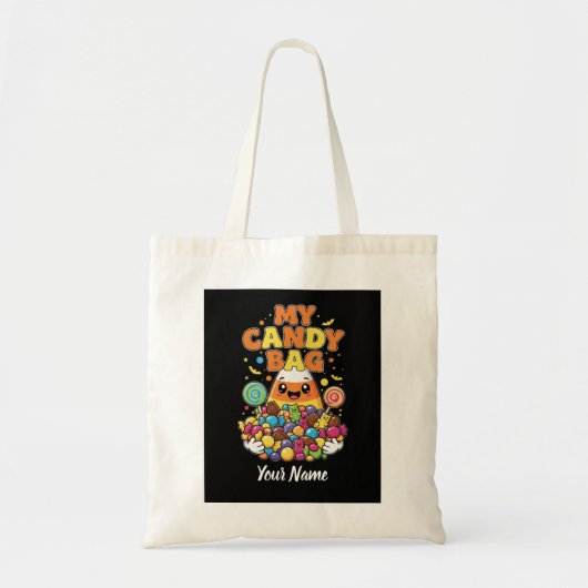 Gepersonaliseerde My Snoep Bag - Aangepaste naam H Tote Bag (Voorkant)