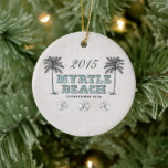 Gepersonaliseerde  Myrtle Beach South Carolina Keramisch Ornament<br><div class="desc">Gepersonaliseerde  Victoriaans Myrtle Beach South Carolina richtte in 1938 kerstsieraad op.</div>