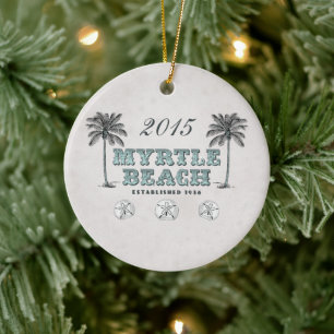 Gepersonaliseerde  Myrtle Beach South Carolina Keramisch Ornament