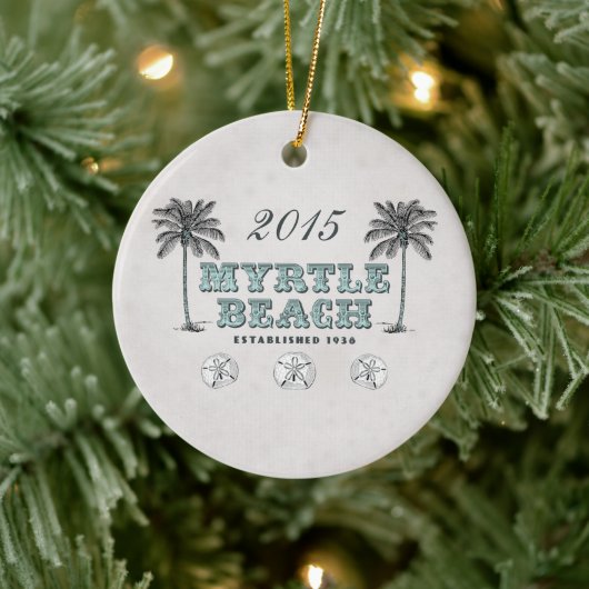Gepersonaliseerde Myrtle Beach South Carolina Keramisch Ornament (Boom)