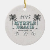 Gepersonaliseerde Myrtle Beach South Carolina Keramisch Ornament (Voorkant)